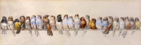 A Perch of Birds, ca. 1880s -  Hector Giacomelli - McGaw Graphics