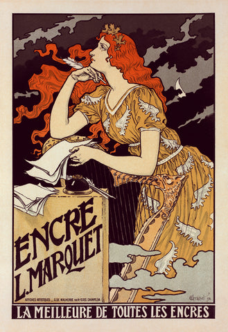 Affiche pour l' "Encre Marquet" -  Eugene Grasset - McGaw Graphics