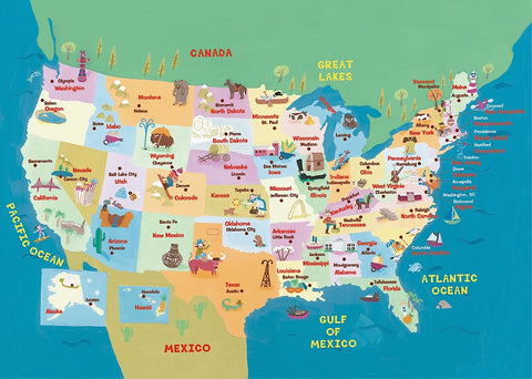 USA States and Capitals -  Janell Genovese - McGaw Graphics