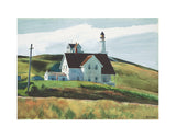 Hill and Houses, Cape Elizabeth, Maine, 1927 -  Edward Hopper - McGaw Graphics
