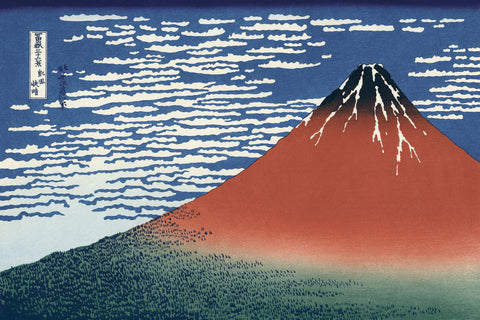 Red Fuji -  Katsushika Hokusai - McGaw Graphics