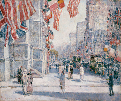 Early Morning on the Avenue in May 1917 -  Childe Hassam - McGaw Graphics
