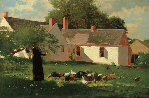 Farmyard Scene, c. 1874 -  Winslow Homer - McGaw Graphics