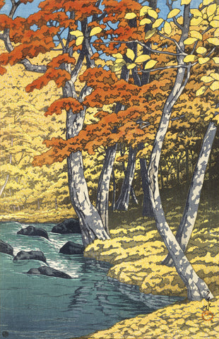 Autumn at Oirase (Oirase no aki), 1933 -  Kawase Hasui - McGaw Graphics