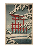 Miyajima in Snow (Yuki no Miyajima), 1929 -  Kawase Hasui - McGaw Graphics