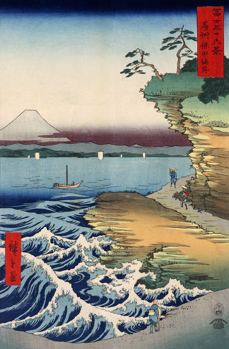 油彩画 【Okinawa at that time】F3 Shop Kanazawa Oki Nami Ura by Katsushika Hokusai (1760-1850