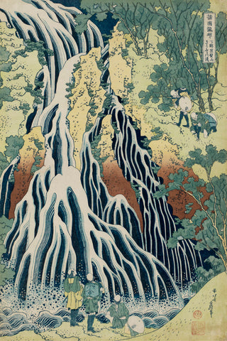 The Falling Mist Waterfall at Mount Kurokami in Shimotsuke Province -  Katsushika Hokusai - McGaw Graphics