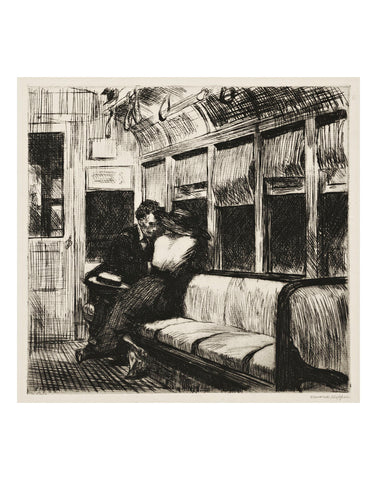 Night on the El Train, 1918 -  Edward Hopper - McGaw Graphics