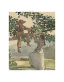 On the Fence, 1878 -  Winslow Homer - McGaw Graphics