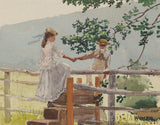 On the Stile, 1878 -  Winslow Homer - McGaw Graphics