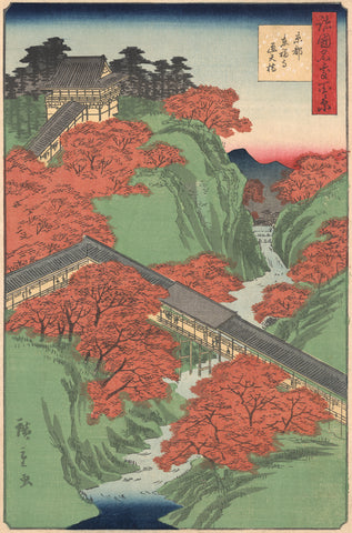 The Tofukuji Temple atop a Mountain -  Utagawa Hiroshige I - McGaw Graphics