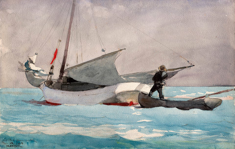 Stowing Sail, 1903 -  Winslow Homer - McGaw Graphics