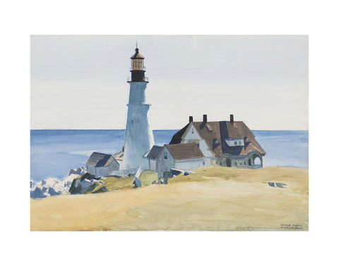 Lighthouse and Buildings, Portland Head, 1927 -  Edward Hopper - McGaw Graphics