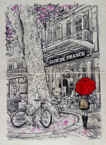 The Cafe at the Tree -  Loui Jover - McGaw Graphics
