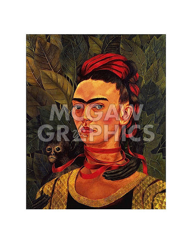 Self Portrait with a Monkey, 1940 -  Frida Kahlo - McGaw Graphics