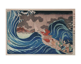 Nichiren Calms a Storm in Kakuda -  Utagawa Kuniyoshi - McGaw Graphics