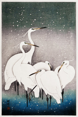 Group of Egrets -  Ohara Koson - McGaw Graphics