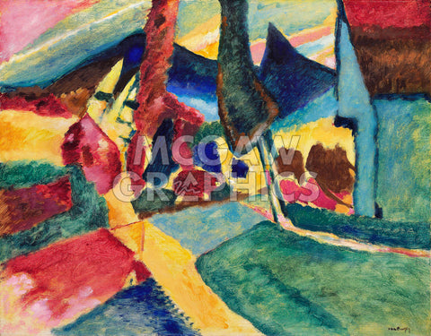 Landscape with Two Poplars, 1912 -  Wassily Kandinsky - McGaw Graphics