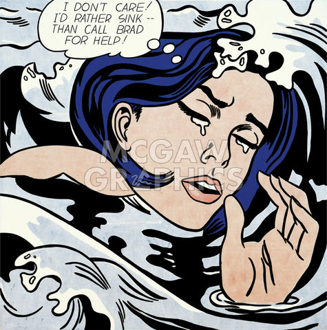 Drowning Girl -  Roy Lichtenstein - McGaw Graphics
