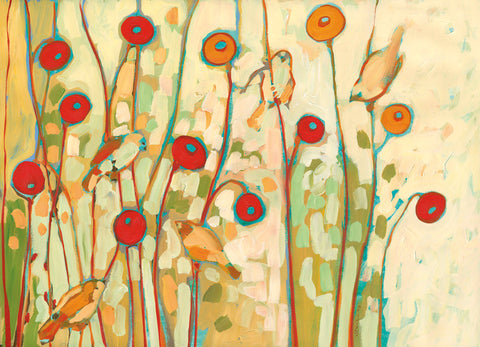 Five Little Birds Playing Amongst the Poppies -  Jennifer Lommers - McGaw Graphics