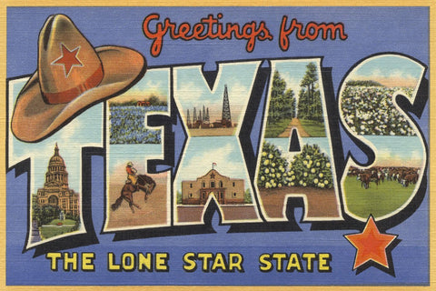 Greetings from Texas -  Lantern Press - McGaw Graphics