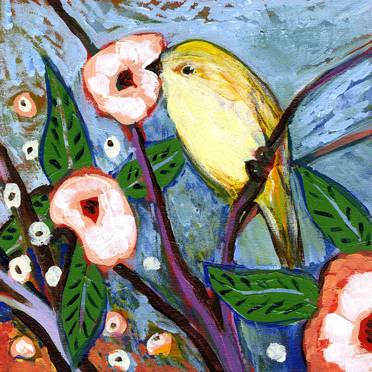 Multicolor Modern Nature Bird Canvas Acrylic Paintings, Shape: Rectangular,  Size: 24 X 24 Inch at Rs 3200 in Azamgarh