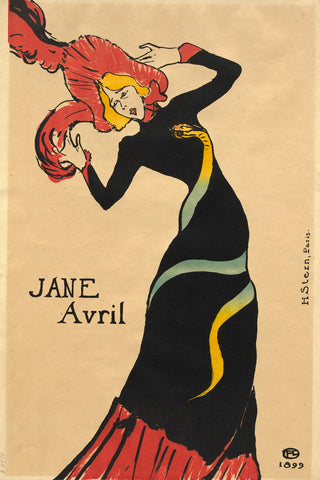 Jane Avril, 1899 -  Henri de Toulouse Lautrec - McGaw Graphics
