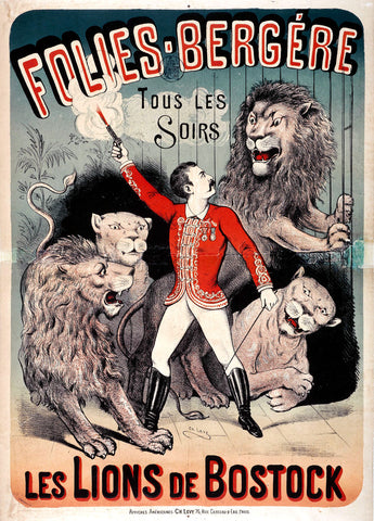 Folies-Bergere Les Lions de Bostock -  Charles Levy - McGaw Graphics