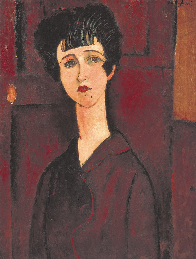 Modigliani【少女の肖像】肉筆油彩画　模写 Modigliani【少女の肖像】肉筆油彩画 模写