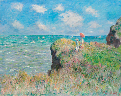 Cliff Walk at Pourville, 1882 -  Claude Monet - McGaw Graphics