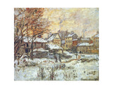 Snow Effect, Sunset -  Claude Monet - McGaw Graphics