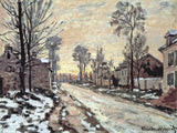 Road at Louveciennes, Melting Snow, Sunset -  Claude Monet - McGaw Graphics