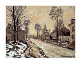 Road at Louveciennes, Melting Snow, Sunset -  Claude Monet - McGaw Graphics