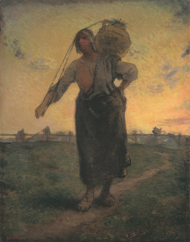 The Norman Milkmaid in Gréville, 1874 -  Jean-François Millet - McGaw Graphics
