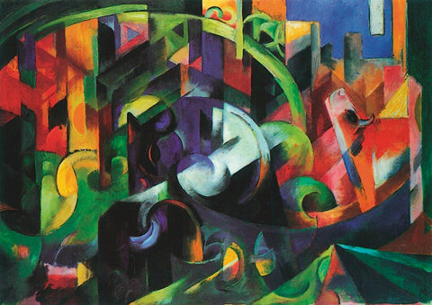 Abstract with Cattle -  Franz Marc - McGaw Graphics