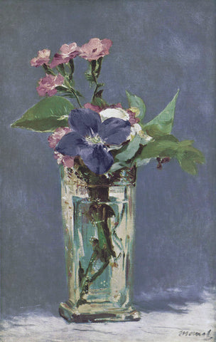 Carnations and Clematis in a Crystal Vase -  Edouard Manet - McGaw Graphics