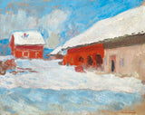 Les maisons rouges a Bjoernegaard, Norvege, 1895 -  Claude Monet - McGaw Graphics