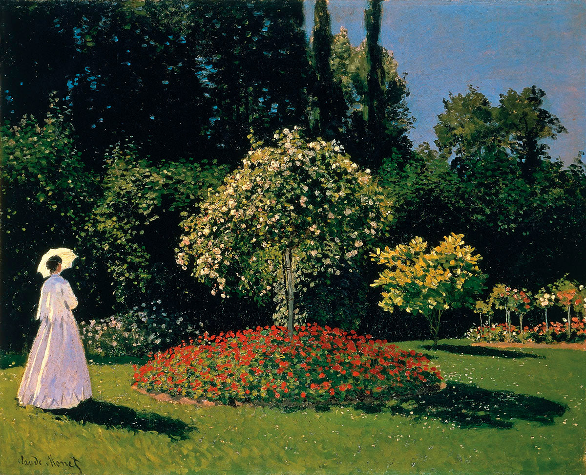 Woman in the Garden, Sainte-Adresse, 1867 | McGaw Graphics Woman in the Garden, Sainte-Adresse, 1867 | McGaw Graphics