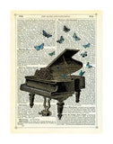 Piano & Butterflies -  Marion McConaghie - McGaw Graphics