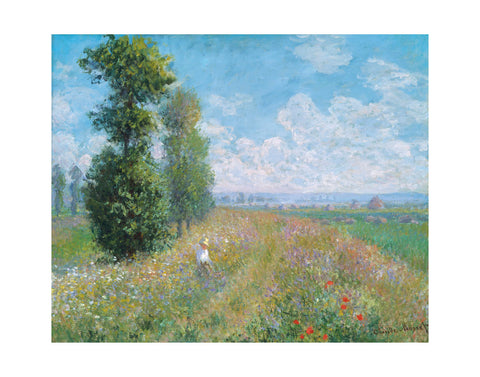 Meadow with Poplars, about 1875 -  Claude Monet - McGaw Graphics