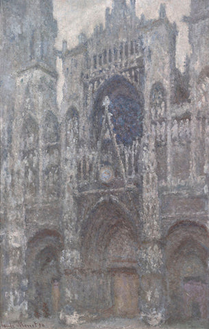 The Cathedral in Rouen, The Portal, Grey Weather, 1892 -  Claude Monet - McGaw Graphics
