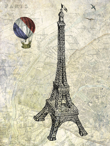 Eiffel Map -  Marion McConaghie - McGaw Graphics