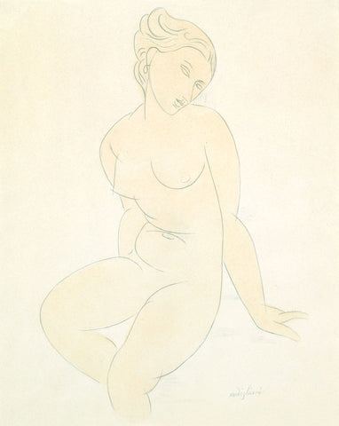 Seated Female Nude, ca. 1917 -  Amedeo Modigliani - McGaw Graphics