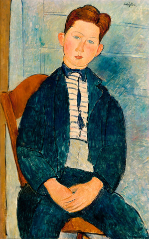 Boy in a Striped Sweater, 1918 -  Amedeo Modigliani - McGaw Graphics