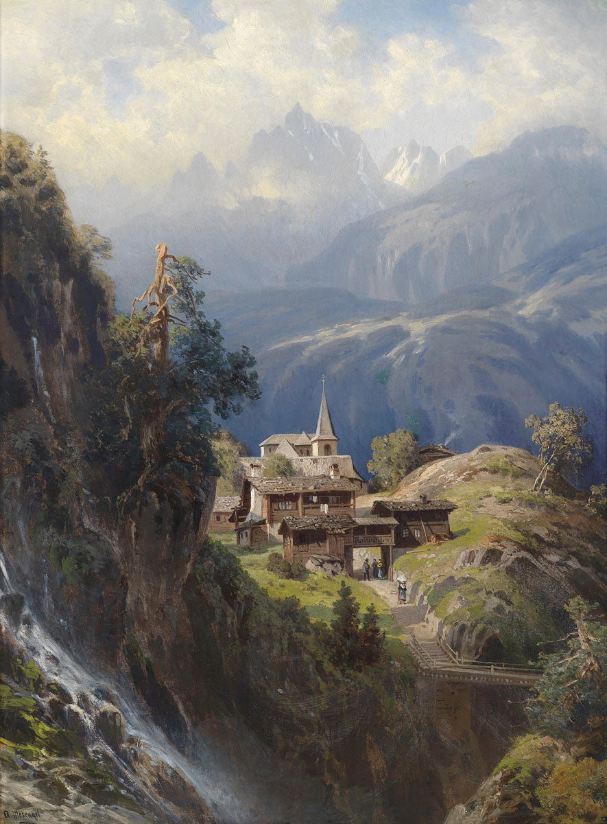 Village in the Bernese Alps, by 1885 | McGaw Graphics