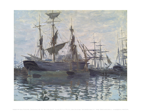 Ships in a Harbor, about 1873 -  Claude Monet - McGaw Graphics