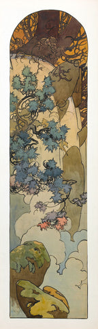 Carton de vitrail pour la bijouterie Fouquet I -  Alphonse Mucha - McGaw Graphics