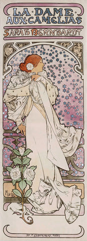 La Dame Aux Camelias Sarah Bernhardt -  Alphonse Mucha - McGaw Graphics