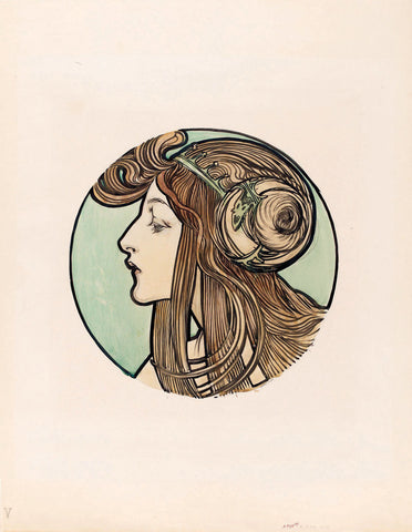 Vitrail pour la fa√ßade de la boutique Fouquet III -  Alphonse Mucha - McGaw Graphics