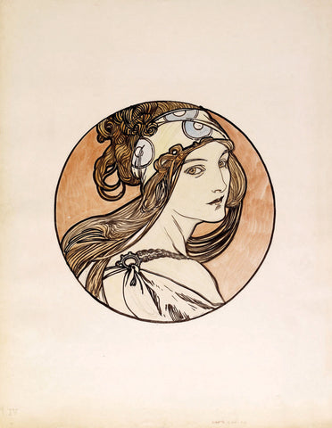 Vitrail pour la fa√ßade de la boutique Fouquet IV -  Alphonse Mucha - McGaw Graphics